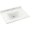 Composite 37-in x 22-in Integral Single Sink Bathroom Vanity Top in Tahiti White
