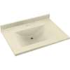 Composite 37-in x 22-in Integral Single Sink Bathroom Vanity Top in Bone