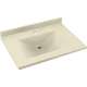 Composite 37-in x 22-in Integral Single Sink Bathroom Vanity Top in Bone