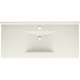 Composite 43-in x 22-in Integral Single Sink Bathroom Vanity Top in White
