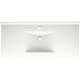 Composite 43-in x 22-in Integral Single Sink Bathroom Vanity Top in Tahiti White