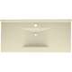 Composite 43-in x 22-in Integral Single Sink Bathroom Vanity Top in Bone