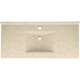 Composite 43-in x 22-in Integral Single Sink Bathroom Vanity Top in Tahiti Desert