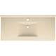 Composite 43-in x 22-in Integral Single Sink Bathroom Vanity Top in Tahiti Sand
