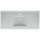 Composite 43-in x 22-in Integral Single Sink Bathroom Vanity Top in Tahiti Gray