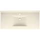 Composite 43-in x 22-in Integral Single Sink Bathroom Vanity Top in Pebble