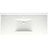 Composite 49-in x 22-in Integral Single Sink Bathroom Vanity Top in Tahiti White