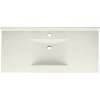 Composite 49-in x 22-in Integral Single Sink Bathroom Vanity Top in Bisque