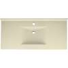 Composite 49-in x 22-in Integral Single Sink Bathroom Vanity Top in Bone