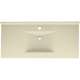 Composite 49-in x 22-in Integral Single Sink Bathroom Vanity Top in Bone