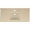 Composite 49-in x 22-in Integral Single Sink Bathroom Vanity Top in Bermuda Sand