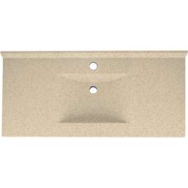Composite 49-in x 22-in Integral Single Sink Bathroom Vanity Top