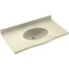 Europa EV1B2225-037 Solid Surface 25-in x 22-in Integral Single Sink Bathroom Vanity Top in Bone
