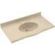 Solid Surface 25-in x 22-in Integral Single Sink Bathroom Vanity Top in Bermuda Sand