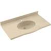 Solid Surface 37-in x 22-in Integral Single Sink Bathroom Vanity Top in Bermuda Sand