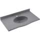 Europa EV1B2243-042 Solid Surface 43-in x 22-in Integral Single Sink Bathroom Vanity Top in Gray Granite