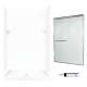 SQP3248010-M46570CR 72.5-in x 48-in x 32-in 5-Piece Alcove Shower Kit in White