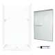 SQP3248010-M46570NR 72.5-in x 48-in x 32-in 5-Piece Alcove Shower Kit in White