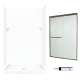 SQP3448010-M46570BR 72.5-in x 48-in x 34-in 5-Piece Alcove Shower Kit in White