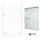 SQP3448010-M46570CR 72.5-in x 48-in x 34-in 5-Piece Alcove Shower Kit in White