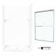 SQP3448010-M46570NC 72.5-in x 48-in x 34-in 5-Piece Alcove Shower Kit in White