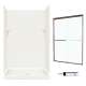 SQP3448018-M46570BC 72.5-in x 48-in x 34-in 5-Piece Alcove Shower Kit in Bisque