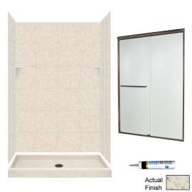 SQP3448-M46570BR 72.5-in x 48-in x 34-in 5-Piece Alcove Shower Kit