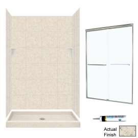 SQP3448-M46570NC 72.5-in x 48-in x 34-in 5-Piece Alcove Shower Kit