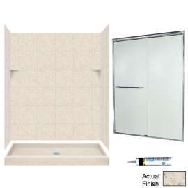 SQP3460-M58570CR 72.5-in x 60-in x 34-in 5-Piece Alcove Shower Kit