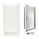 SQP3636018-M34570BR 72.5-in x 36-in x 36-in 5-Piece Alcove Shower Kit in Bisque