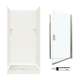 SQP3636018-M34570NC 72.5-in x 36-in x 36-in 5-Piece Alcove Shower Kit in Bisque