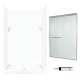 stone 72-in x 48-in x 32-in 5-Piece Alcove Shower Kit in White
