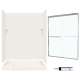 SSP326L018-M58570NC 72-in x 60-in x 32-in 5-Piece Alcove Shower Kit in Bisque