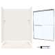 SSP326R018-M58570CC 72-in x 60-in x 32-in 5-Piece Alcove Shower Kit in Bisque