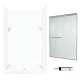 stone 72-in x 48-in x 34-in 5-Piece Alcove Shower Kit in White
