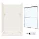 SSP3448018-M46570CC 72-in x 48-in x 34-in 5-Piece Alcove Shower Kit in Bisque