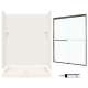 SSP3460018-M58570BC 72-in x 60-in x 34-in 5-Piece Alcove Shower Kit in Bisque