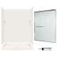SSP3460018-M58570CR 72-in x 60-in x 34-in 5-Piece Alcove Shower Kit in Bisque