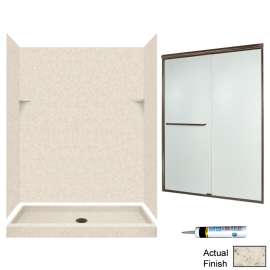 SSP3460-M58570BR 72-in x 60-in x 34-in 5-Piece Alcove Shower Kit