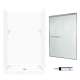 stone 72.5-in x 48-in x 32-in 5-Piece Alcove Shower Kit in White