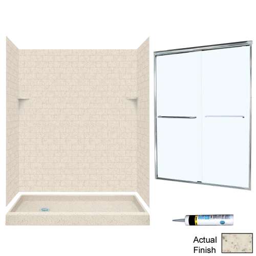 STP326L050-M58570CC 72.5-in x 60-in x 32-in 5-Piece Alcove Shower Kit in Tahiti Desert
