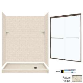 STP326R-M58570BC 72.5-in x 60-in x 32-in 5-Piece Alcove Shower Kit