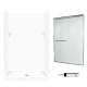 STP3448010-M46570CR 72.5-in x 48-in x 34-in 5-Piece Alcove Shower Kit in White