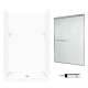 stone 72.5-in x 48-in x 34-in 5-Piece Alcove Shower Kit in White
