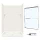 STP3448018-M46570CC 72.5-in x 48-in x 34-in 5-Piece Alcove Shower Kit in Bisque
