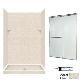STP3448-M46570CR 72.5-in x 48-in x 34-in 5-Piece Alcove Shower Kit