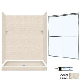 STP3460-M58570CC 72.5-in x 60-in x 34-in 5-Piece Alcove Shower Kit