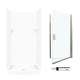 STP3636010-M34570NC 72.5-in x 36-in x 36-in 5-Piece Alcove Shower Kit in White