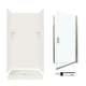 STP3636018-M34570NC 72.5-in x 36-in x 36-in 5-Piece Alcove Shower Kit in Bisque