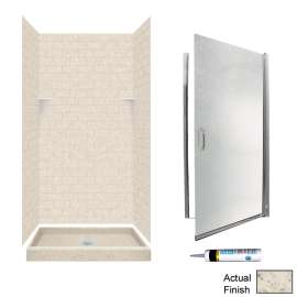 STP3636-M34570CR 72.5-in x 36-in x 36-in 5-Piece Alcove Shower Kit